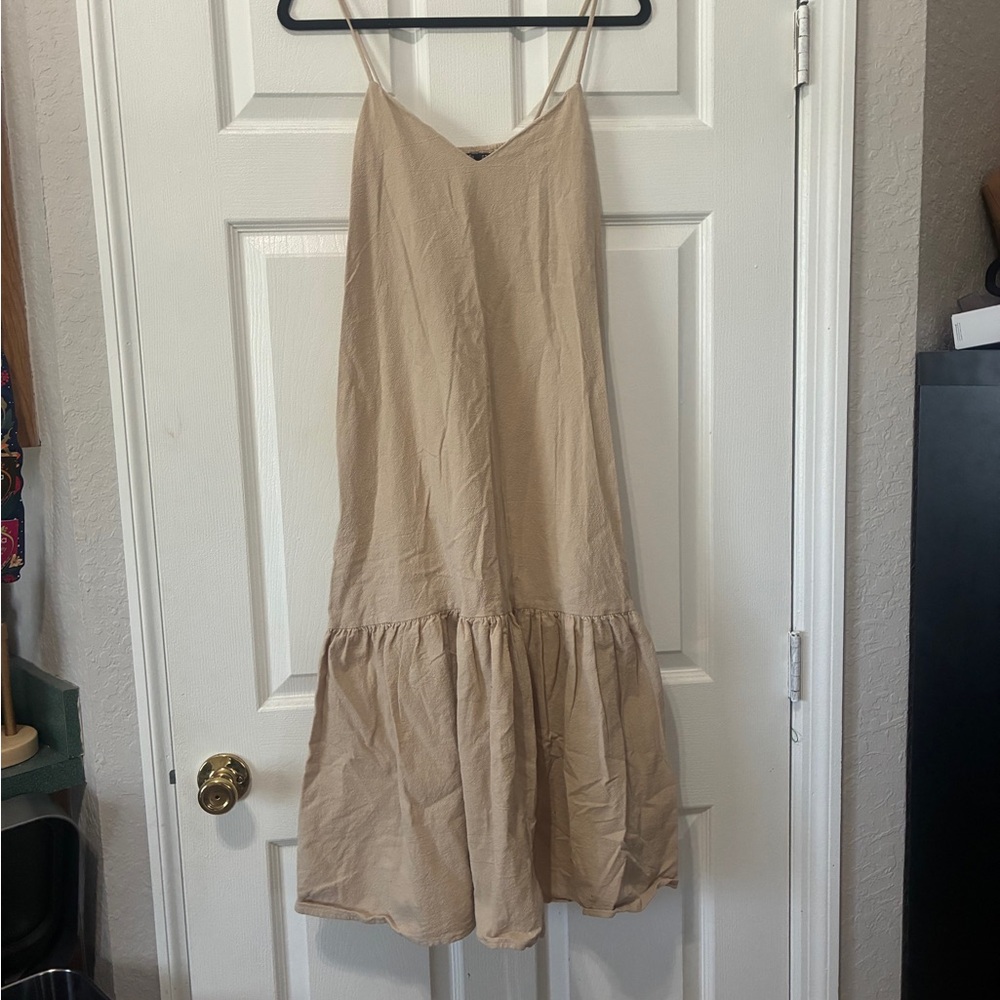 Nasty Gal Light Tan V-Neck Top